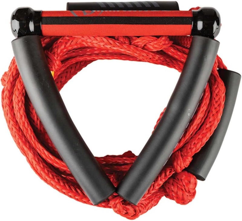 RONIX Bungee Surf Rope w/10 in. Handle Hide Grip - 25ft. 5-Sect. Rope - Mocha - Image 2